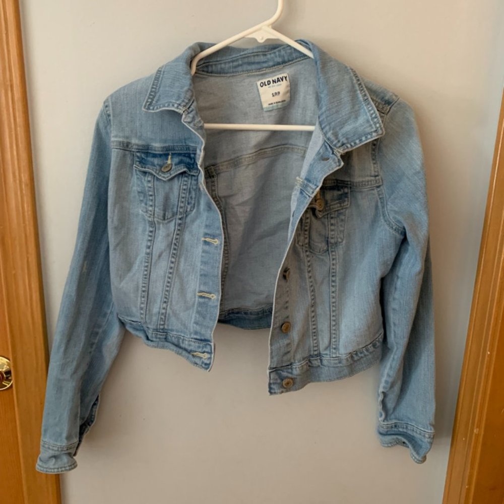 Crop top jean jacket
